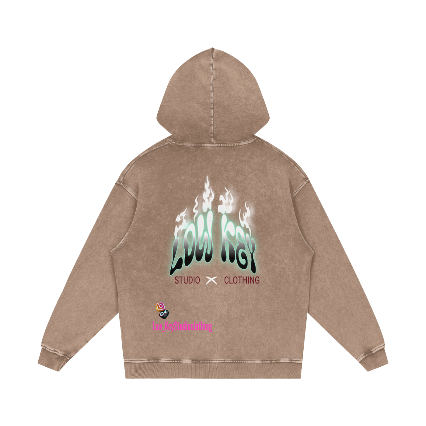 Snow Washed Loose Cotton Hoodie