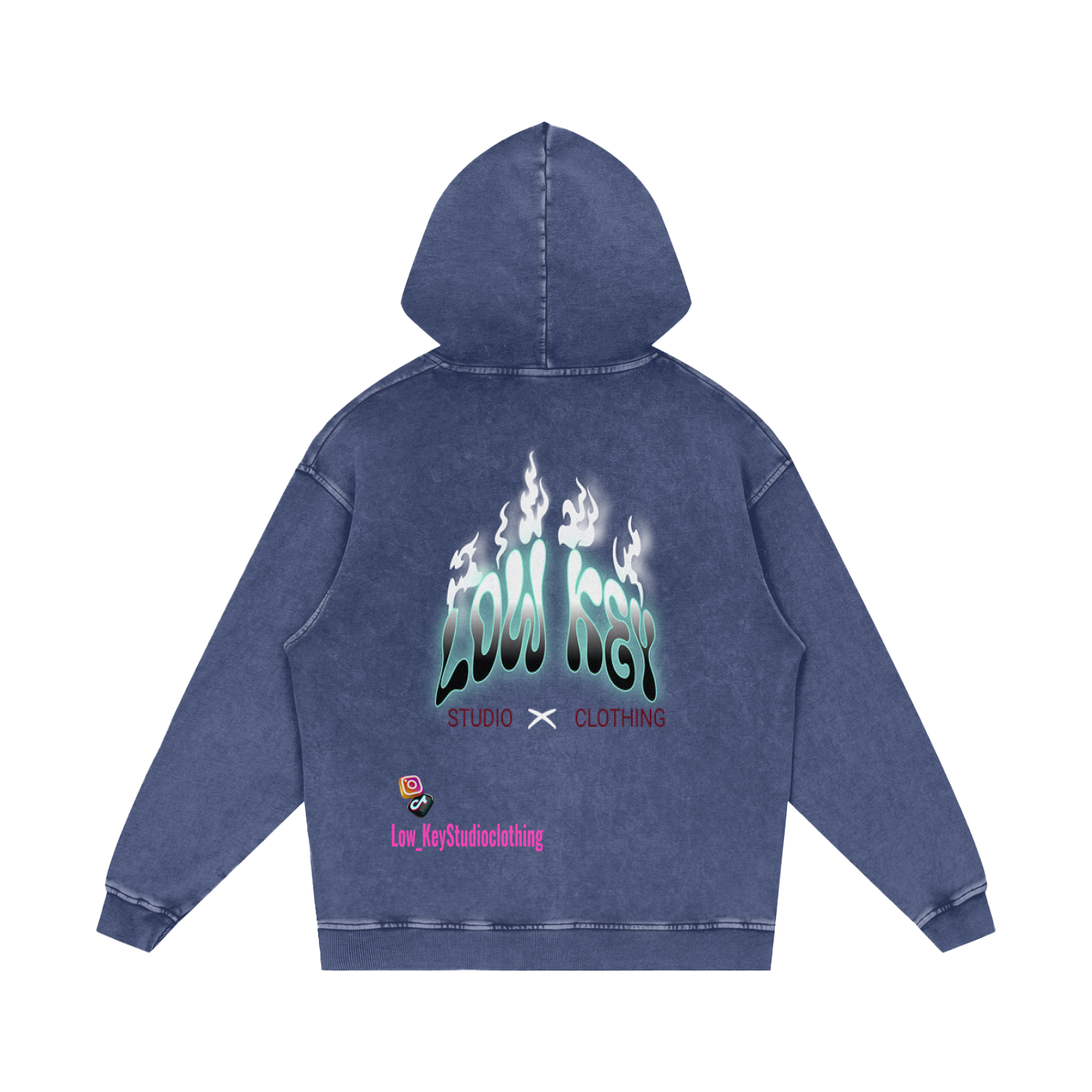 Snow Washed Loose Cotton Hoodie