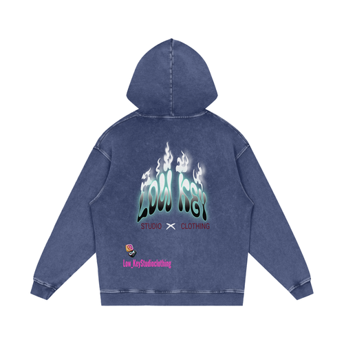Snow Washed Loose Cotton Hoodie