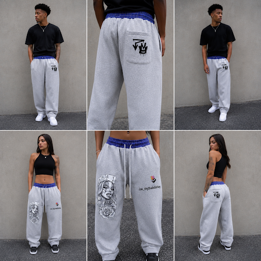 Plaid Waistband Barrel Sweatpants